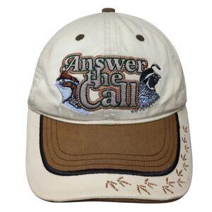 Answer The Call Baseball Cap Beige One Size Adjustable Embroidered Stylemaster